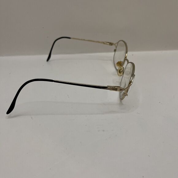 Marchon Eyeglasses Julie 110 Black/Golden Designer Frames Only 54-17-130 - Picture 2 of 5